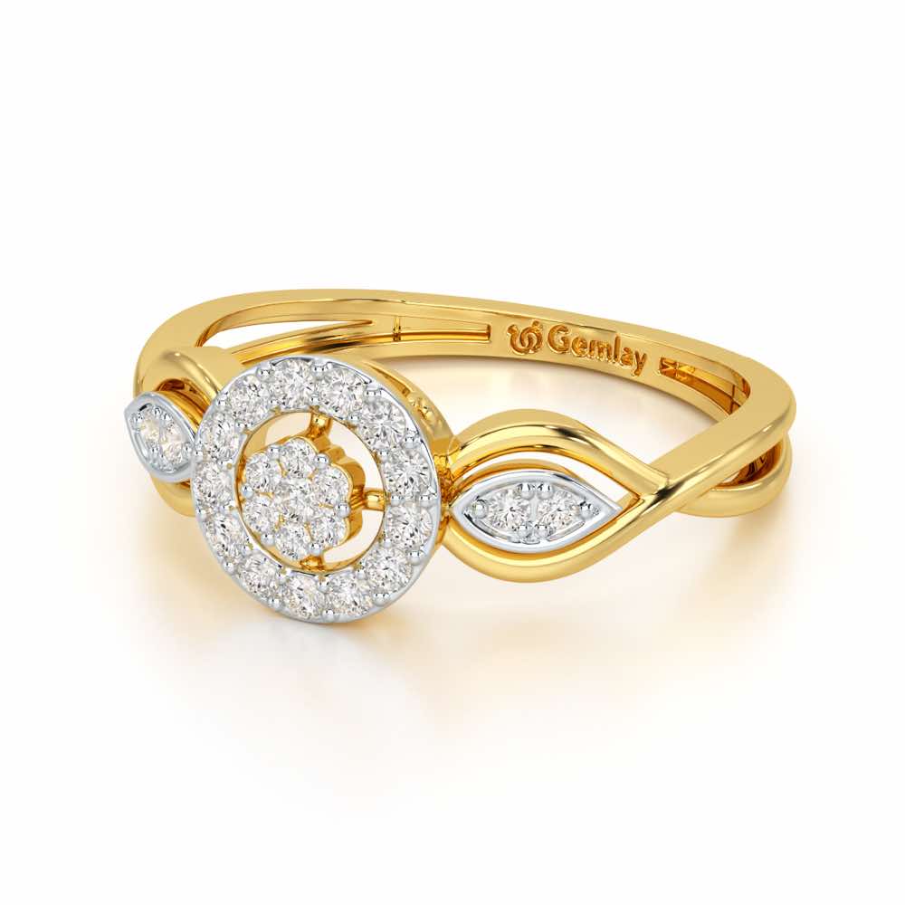 Luminis Attraction Silver Ring - Yellow Gold - Image 3