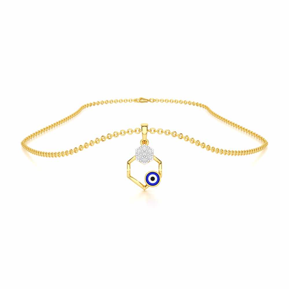 Seeing Shield Silver Pendant - Yellow Gold - Image 3