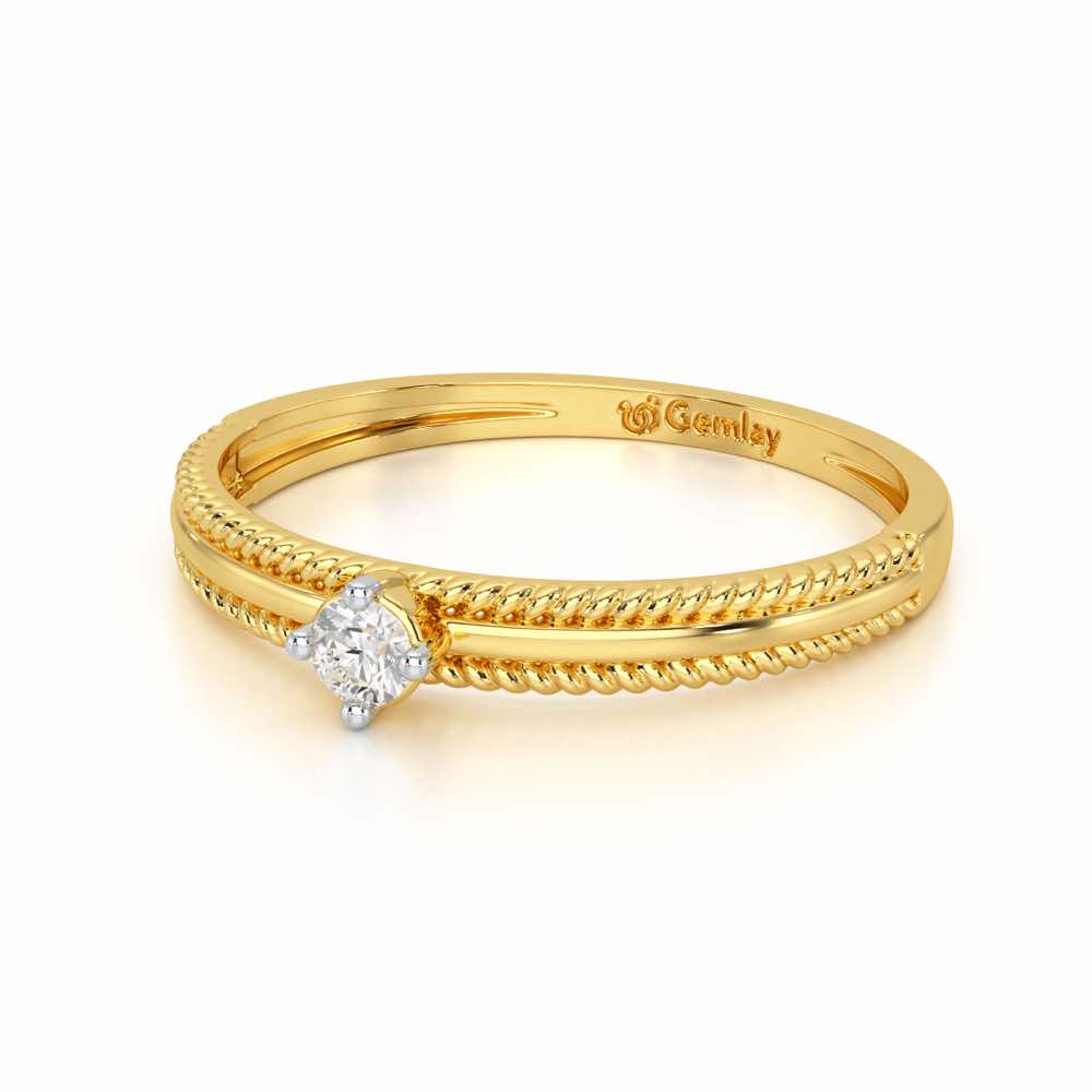 Grace Queen Silver Ring - Yellow Gold - Image 3