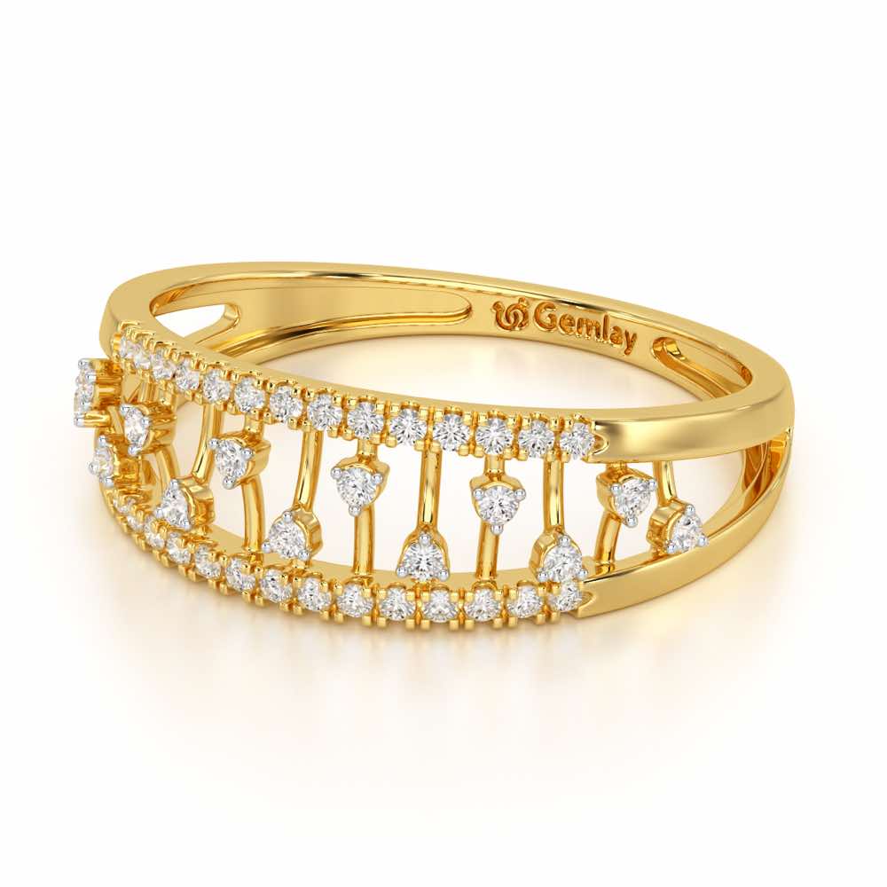 Glowy Serina Silver Ring - Yellow Gold - Image 3