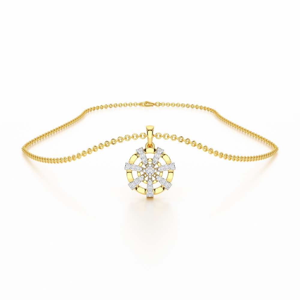 Ethereal Charm Silver Pendant - Yellow Gold - Image 3