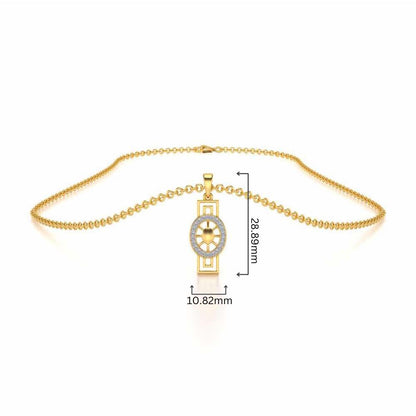 Princess Floral Silver Pendant - Yellow Gold - Image 4