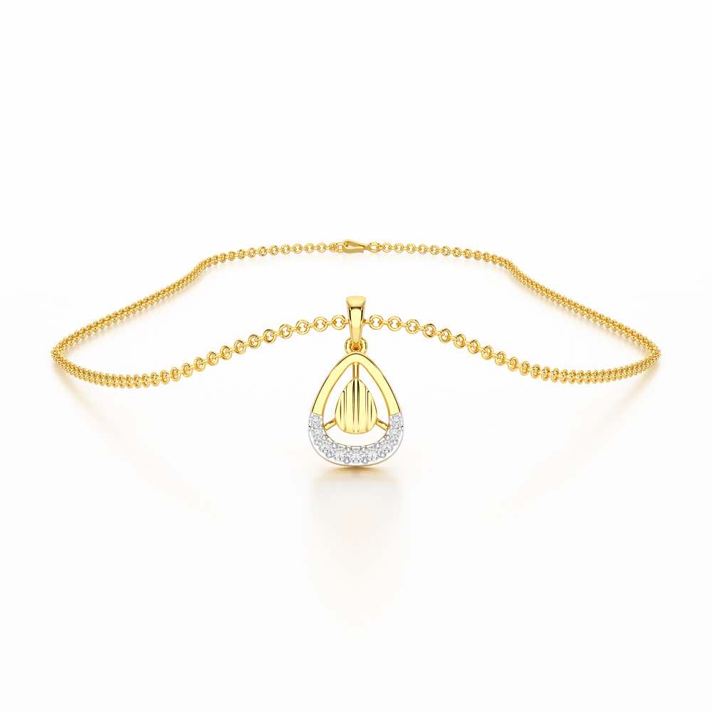 Starlight Charm Silver Pendant - Yellow Gold - Image 3