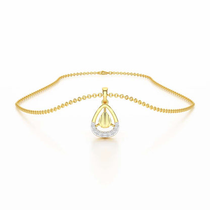 Starlight Charm Silver Pendant - Yellow Gold - Image 3