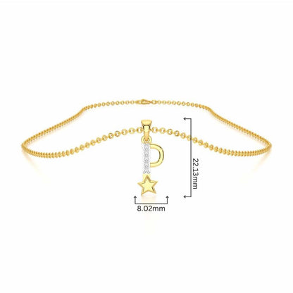 P-Glint Silver Pendant - Yellow Gold - Image 4