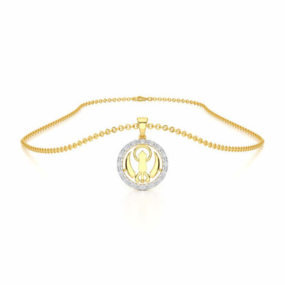 Khalsa Blessing Silver Pendant - Yellow Gold - Image 3