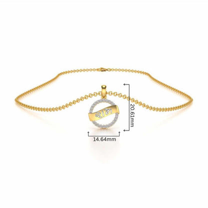 Shree-Ram Silver Pendant - Yellow Gold - Image 4