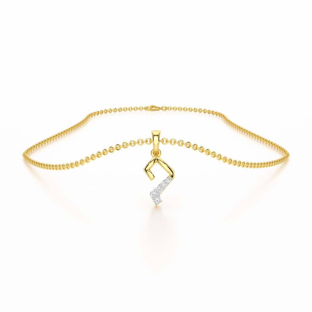Flicker Joy Silver Pendant - Yellow Gold - Image 3