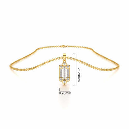 Izna Silver Pendant - Yellow Gold - Image 4