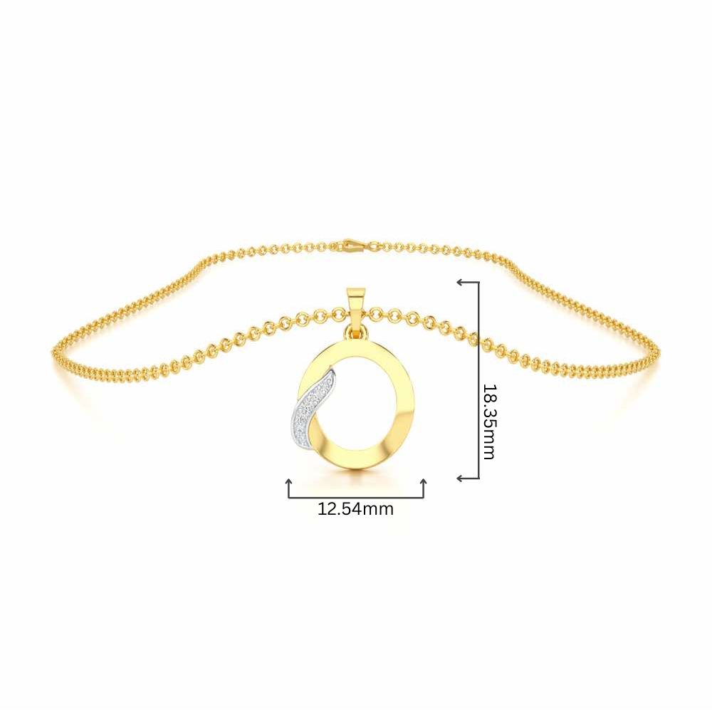 O-Spark Silver Pendant - Yellow Gold - Image 4