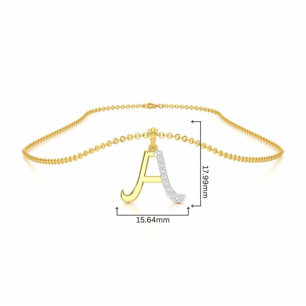 A-Luke Silver Pendant - Yellow Gold - Image 4