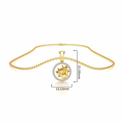 Care Silver Pendant - Yellow Gold - Image 4