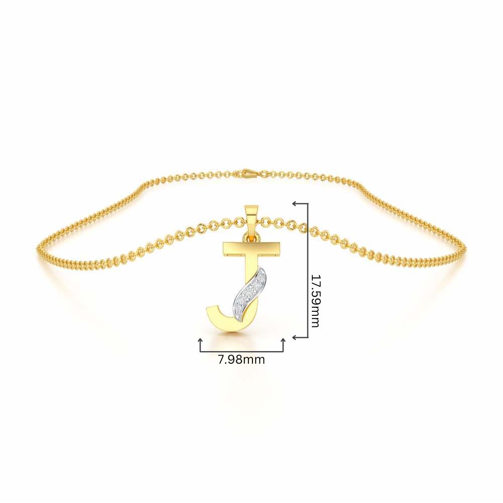J-Spark Silver Pendant - Yellow Gold - Image 4