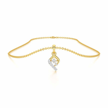 Celestial Glow Silver Pendant - Yellow Gold - Image 3