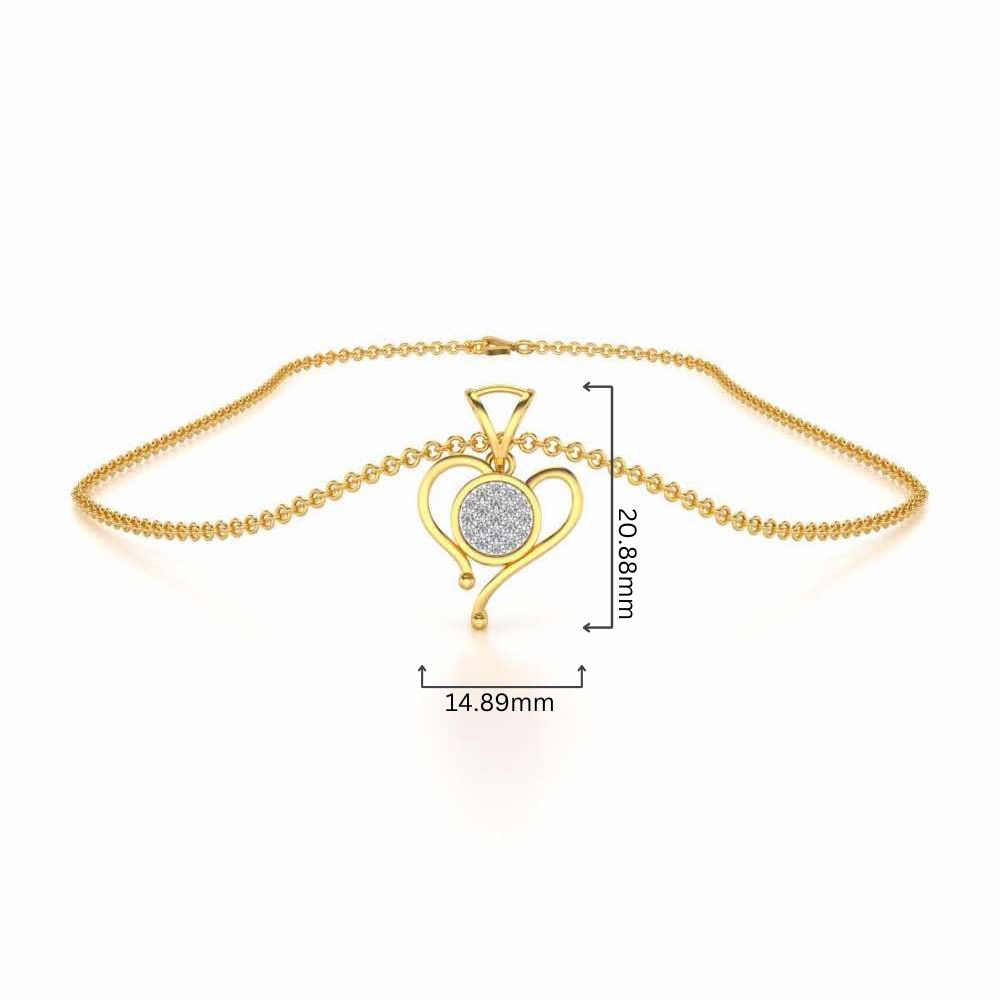Sabik Silver Pendant - Yellow Gold - Image 4