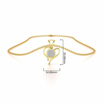 Sabik Silver Pendant - Yellow Gold - Image 4