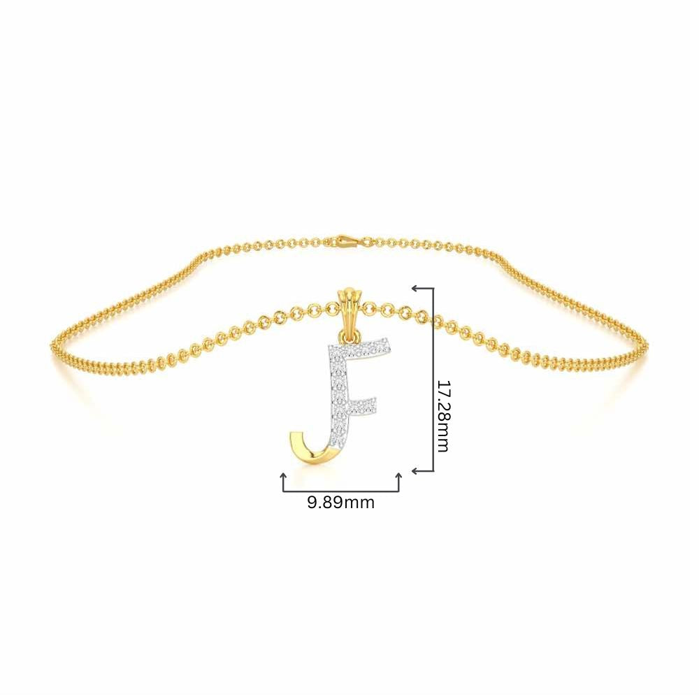 F-Luke Silver Pendant - Yellow Gold - Image 4