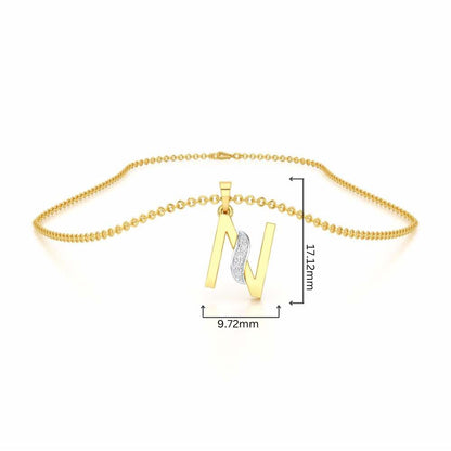 N-Spark Silver Pendant - Yellow Gold - Image 4