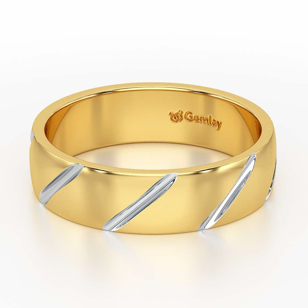 Onyx Silver Band For Men - Yellow Gold - Image 3