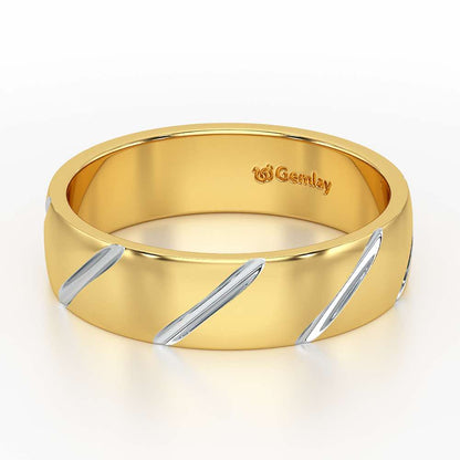 Onyx Silver Band For Men - Yellow Gold - Image 3