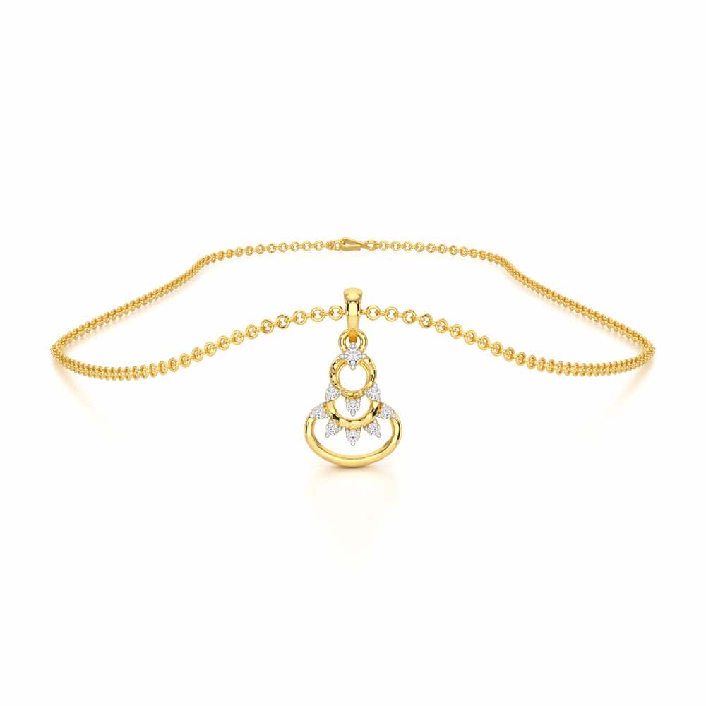 Whisper of Light Silver Pendant - Yellow Gold - Image 3