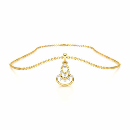 Whisper of Light Silver Pendant - Yellow Gold - Image 3