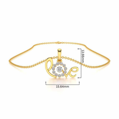 Etnernal Love Silver Pendant - Yellow Gold - Image 4