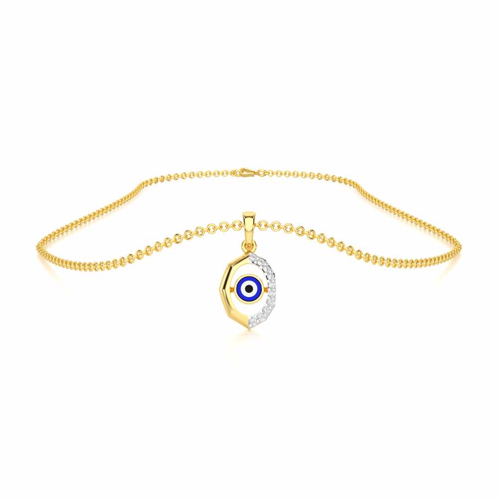 Mystic Guardian Silver Pendant - Yellow Gold - Image 3