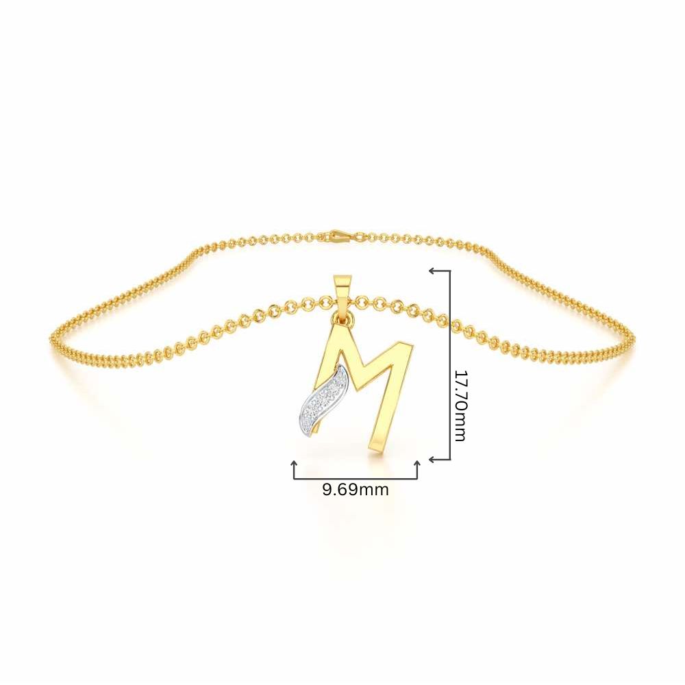 M-Spark Silver Pendant - Yellow Gold - Image 4