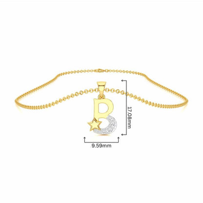B-Glint Silver Pendant - Yellow Gold - Image 4