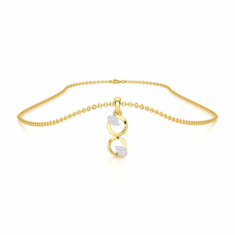 Gleam Couple Silver Pendant - Yellow Gold - Image 3