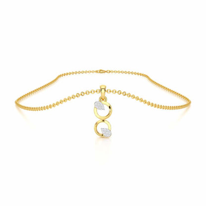 Gleam Couple Silver Pendant - Yellow Gold - Image 3