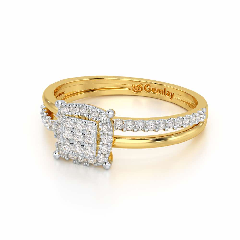 Dawn of Glow Silver Ring - Yellow Gold - Image 3