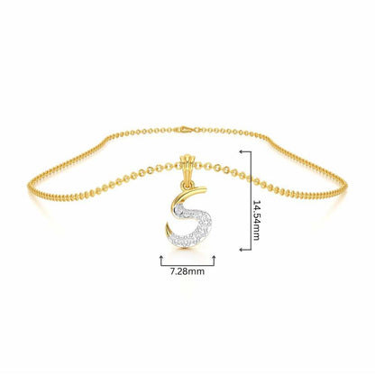 S-Luke Silver Pendant - Yellow Gold - Image 4