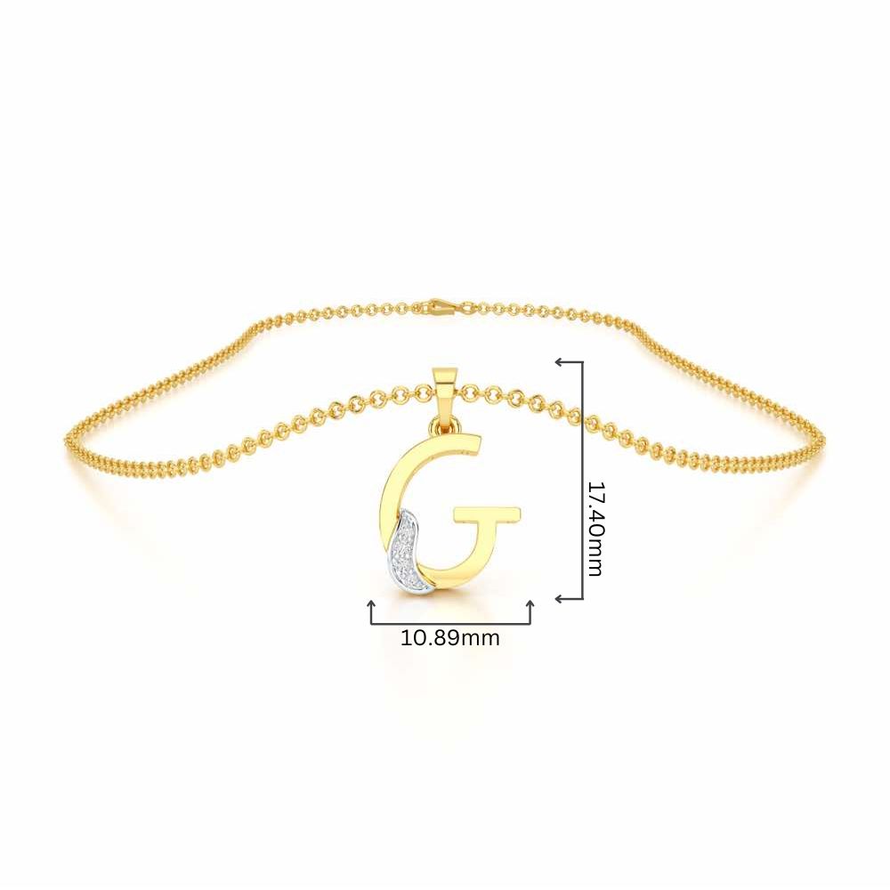 G-Spark Silver Pendant - Yellow Gold - Image 4