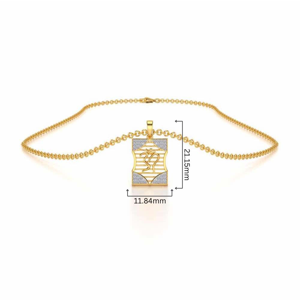 Shivaya Silver Pendant - Yellow Gold - Image 4