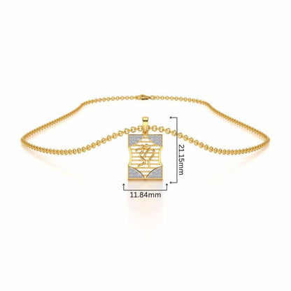 Shivaya Silver Pendant - Yellow Gold - Image 4