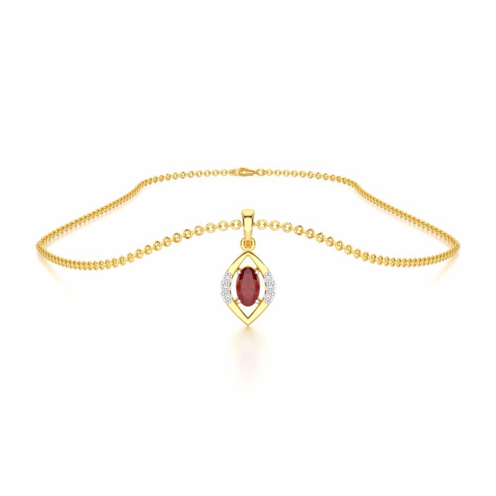 Gleam of Serenity Silver Pendant - Yellow Gold - Image 3