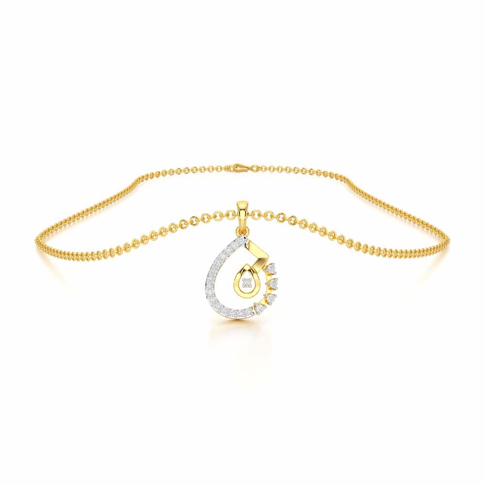 Soft Radiance Silver Pendant - Yellow Gold - Image 3