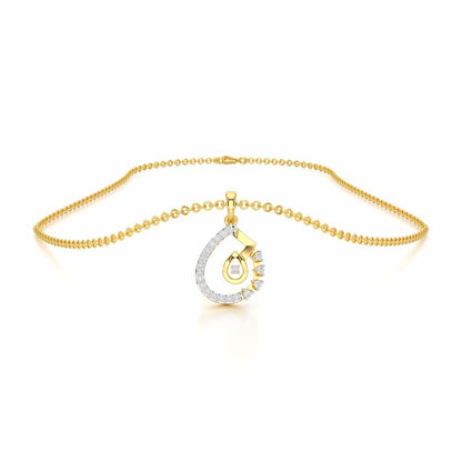 Soft Radiance Silver Pendant - Yellow Gold - Image 3