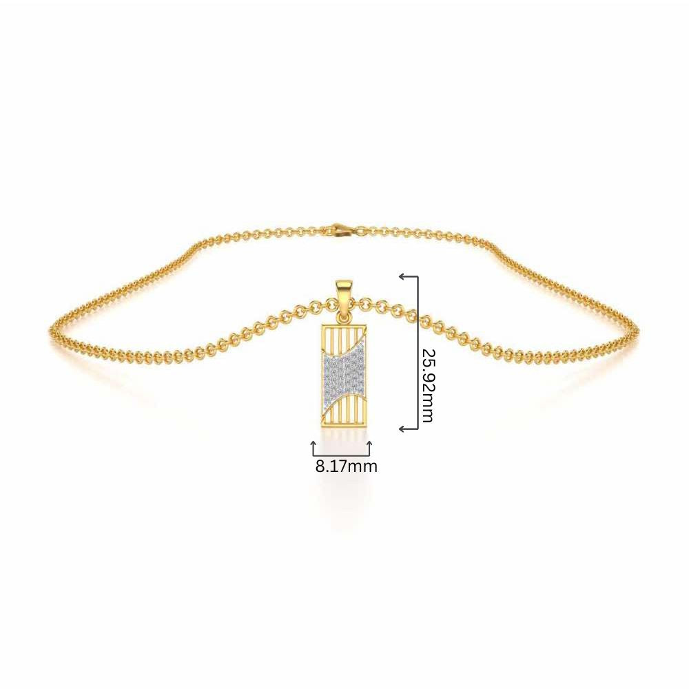 Indu Silver Pendant - Yellow Gold - Image 4