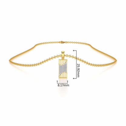 Indu Silver Pendant - Yellow Gold - Image 4