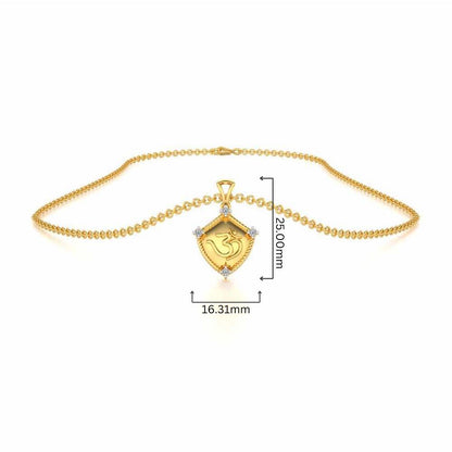 Namoh Silver Pendant - Yellow Gold - Image 4