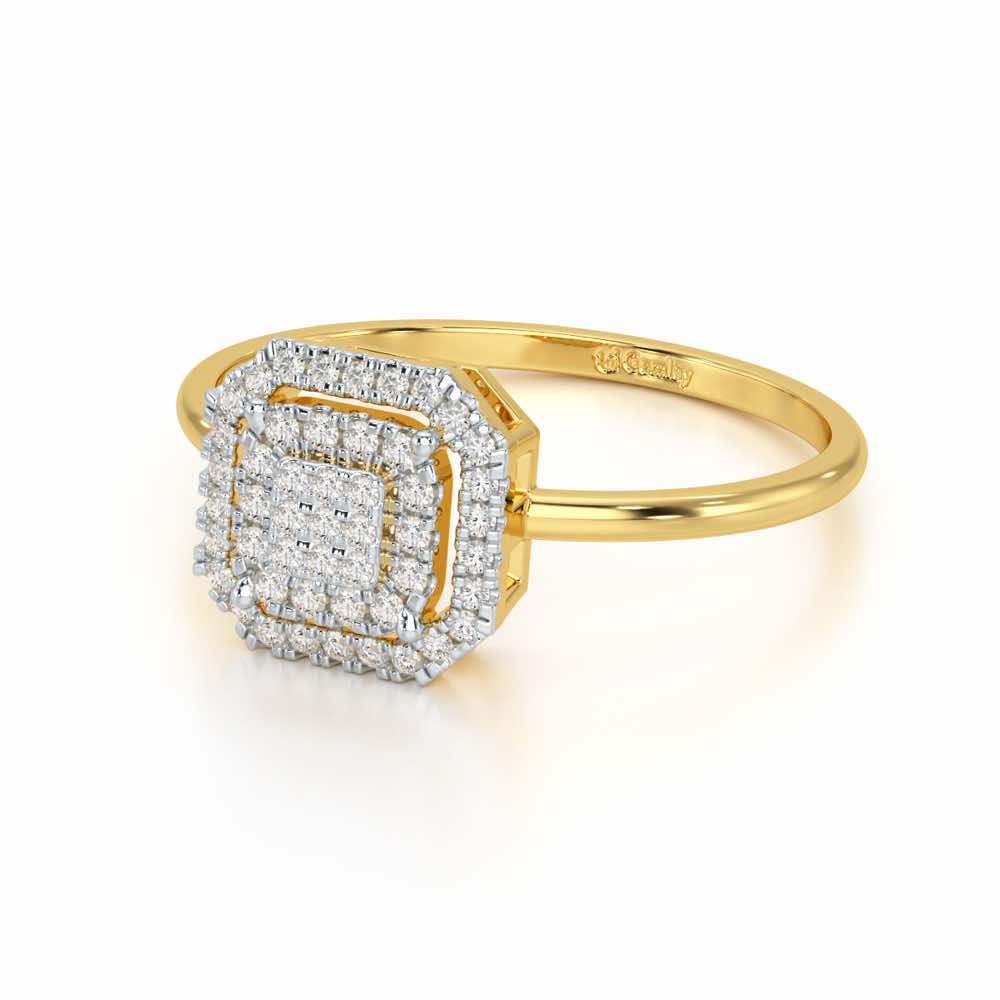 Syrina Glow Silver Ring - Yellow Gold - Image 3