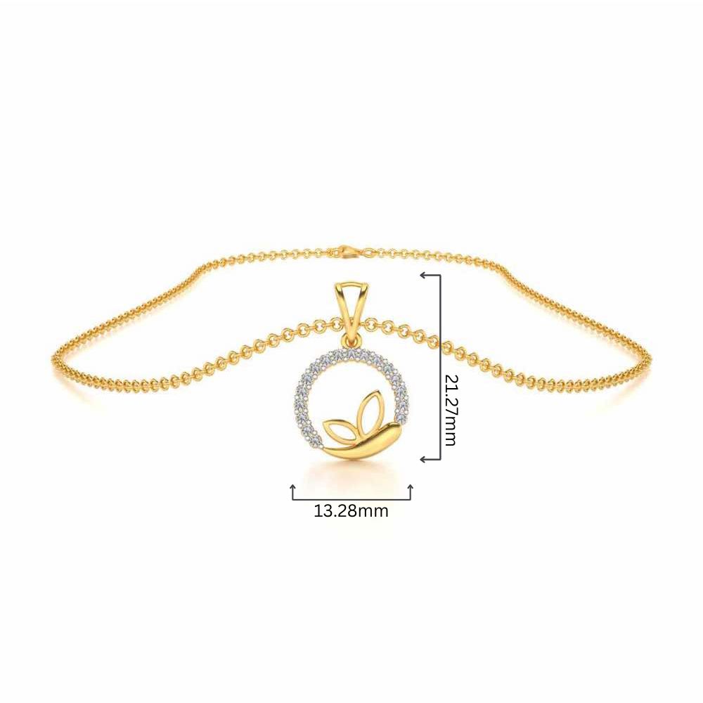 Pavo Silver Pendant - Yellow Gold - Image 4