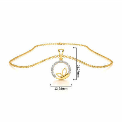 Pavo Silver Pendant - Yellow Gold - Image 4