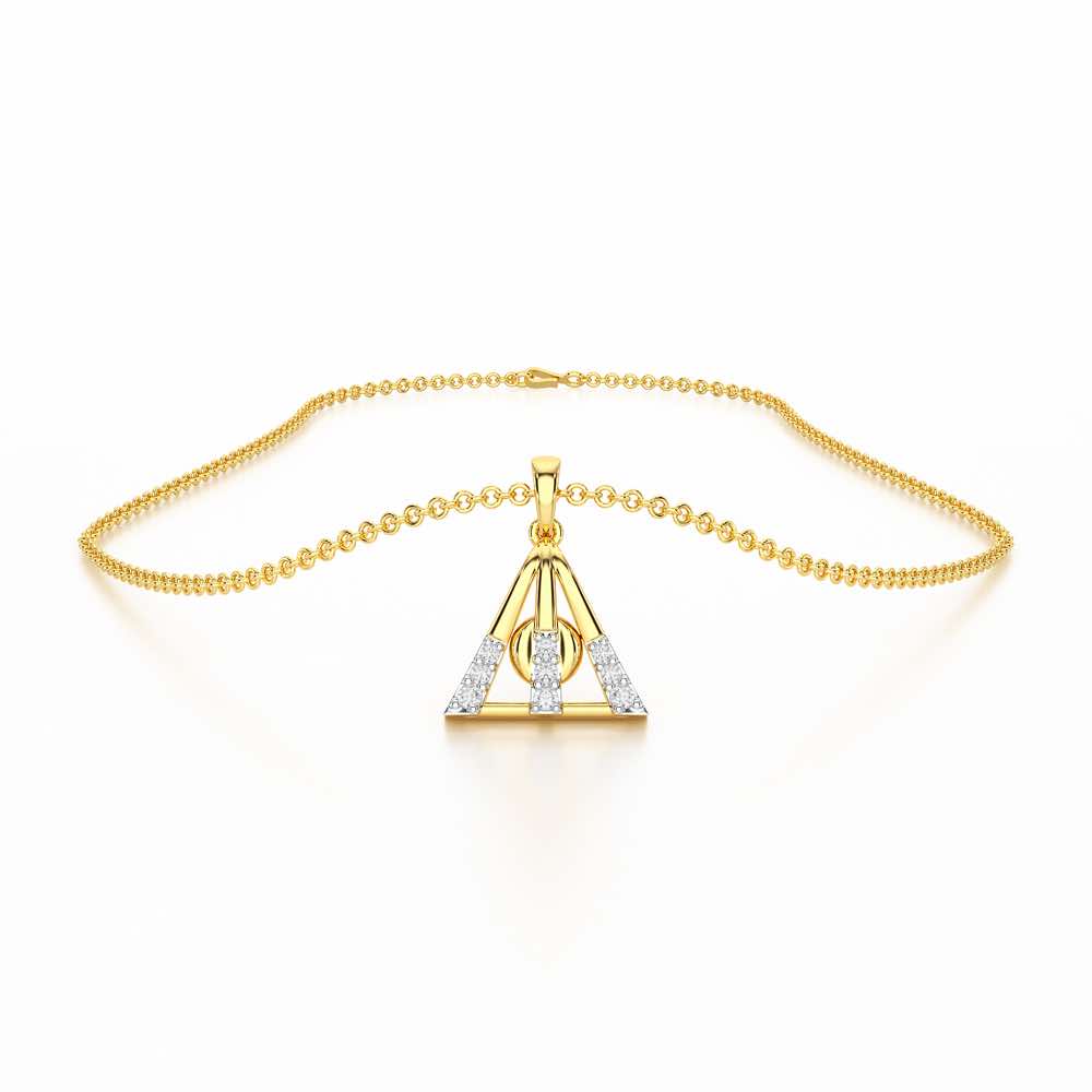 Pure Shine Silver Pendant - Yellow Gold - Image 3