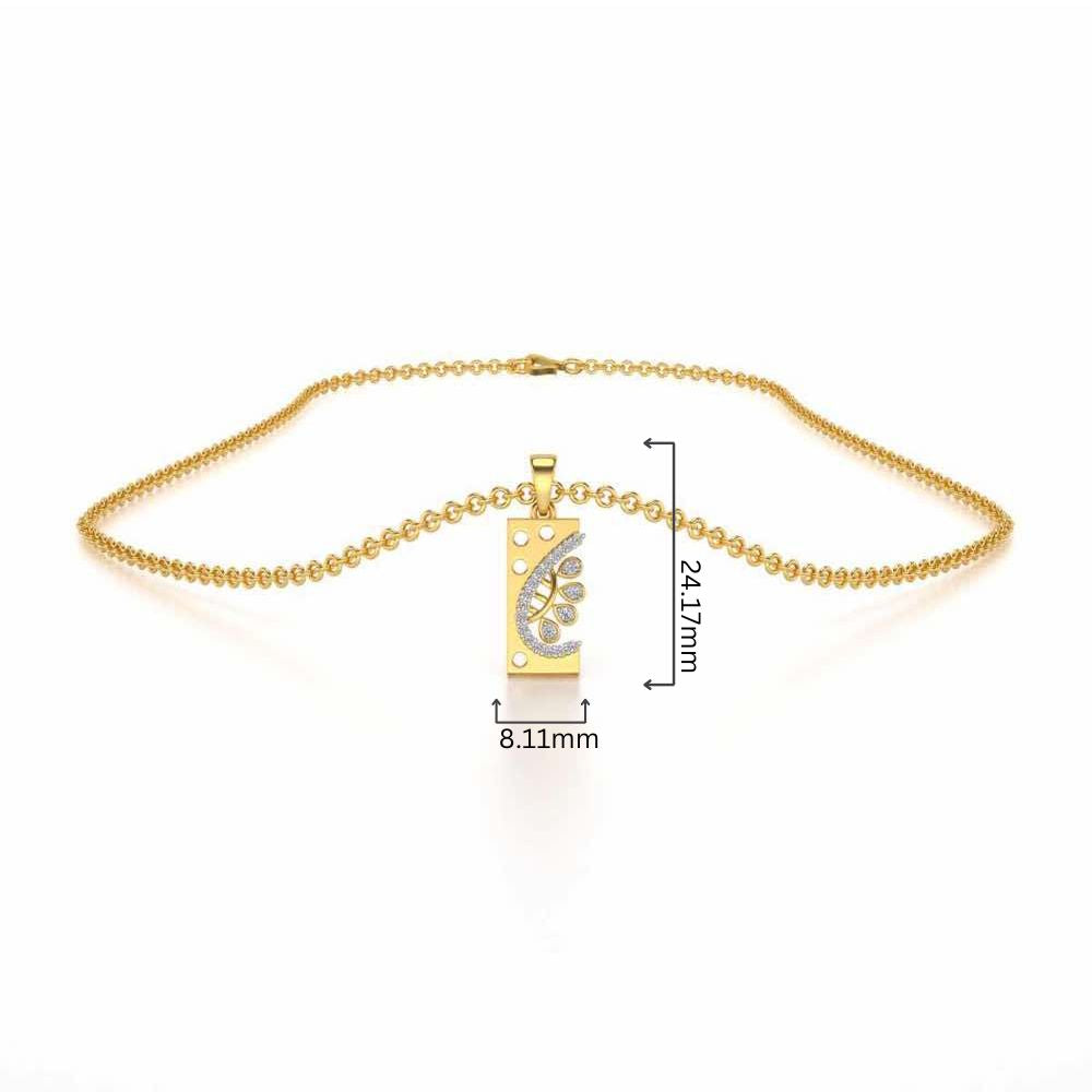 Umbriel Silver Pendant - Yellow Gold - Image 4