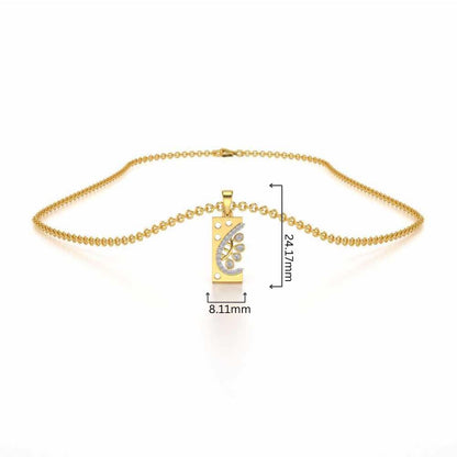 Umbriel Silver Pendant - Yellow Gold - Image 4