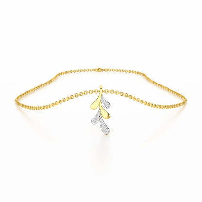 Sapling Spark Silver Pendant - Yellow Gold - Image 3